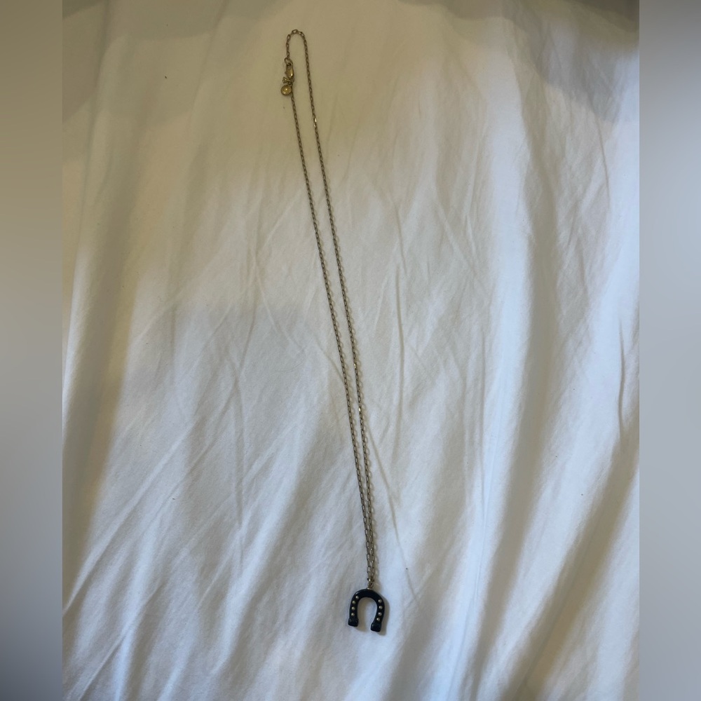 J. Crew Horseshoe Charm Necklace on Long Chain